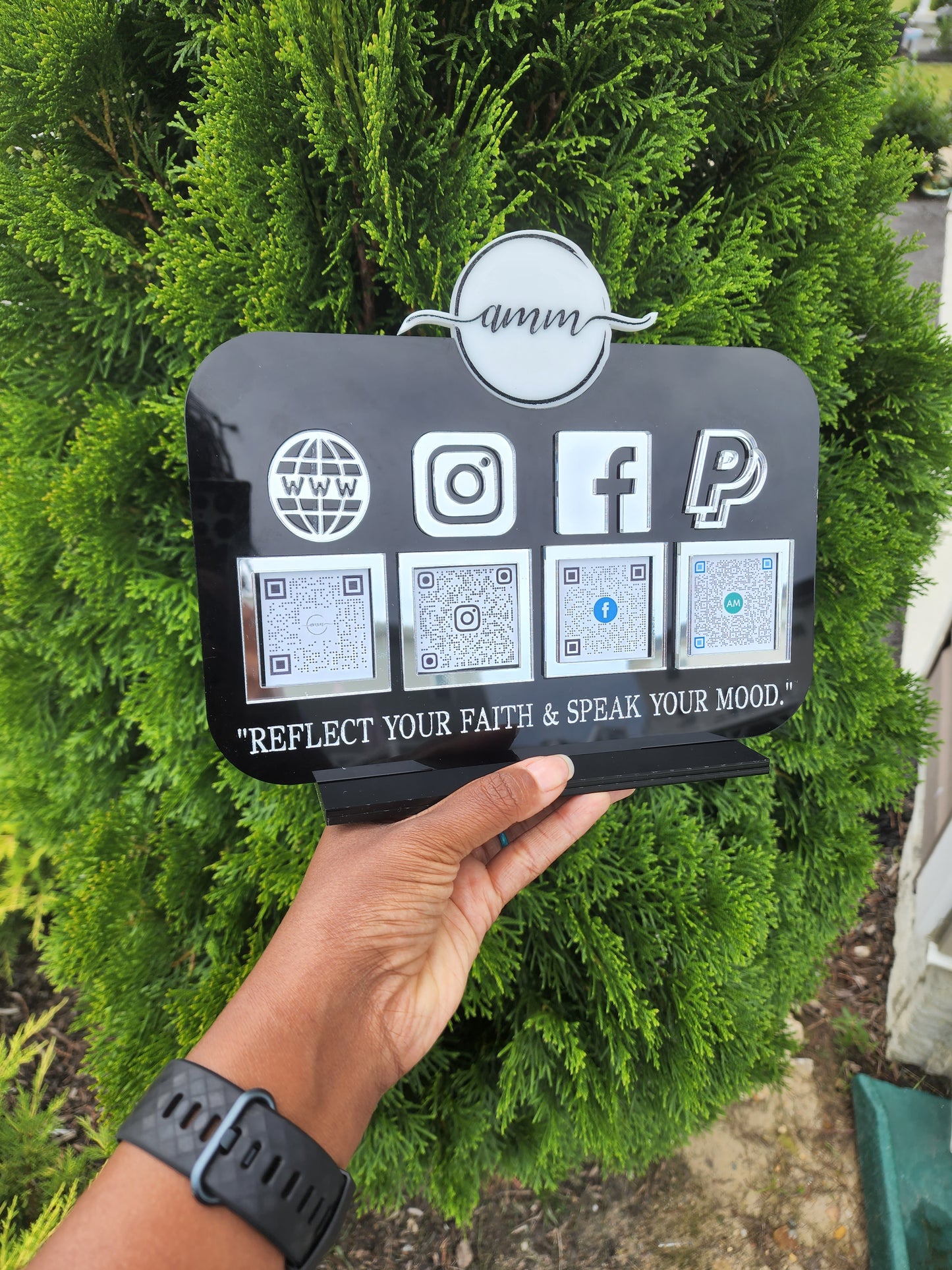 COMPLETELY Customize My Icon/QR Acrylic Social/Payment Sign!