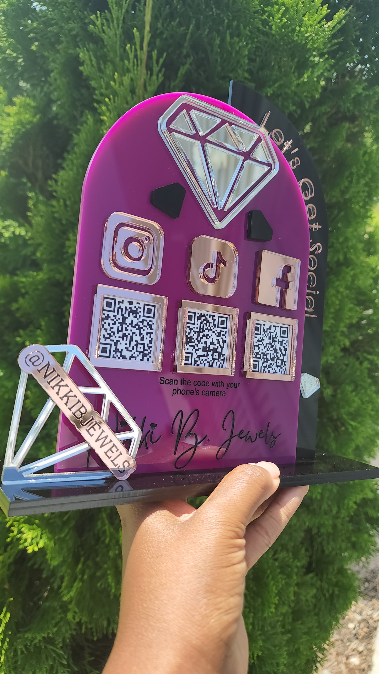 COMPLETELY Customize My Icon/QR Acrylic Social/Payment Sign!