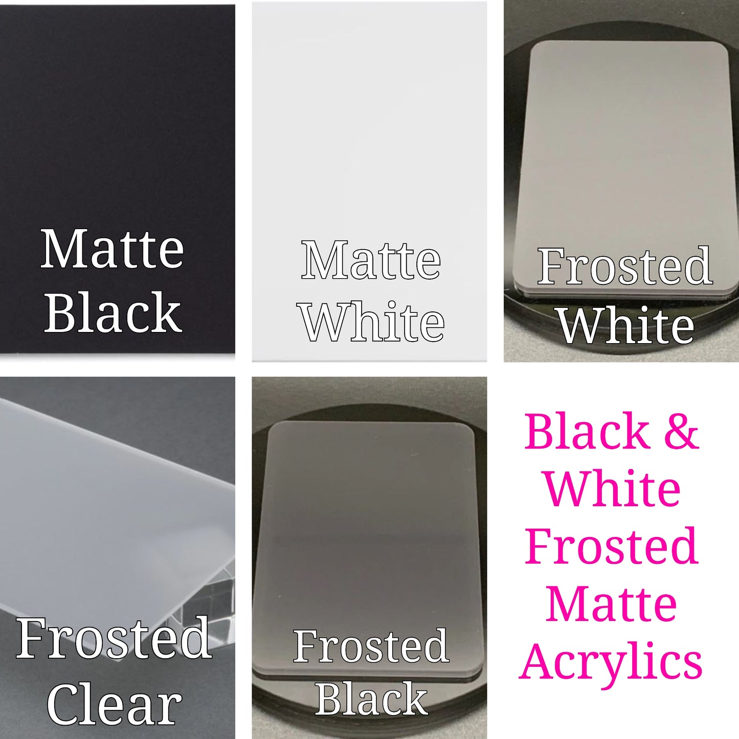 Custom Basic Frosted Acrylic Earrings