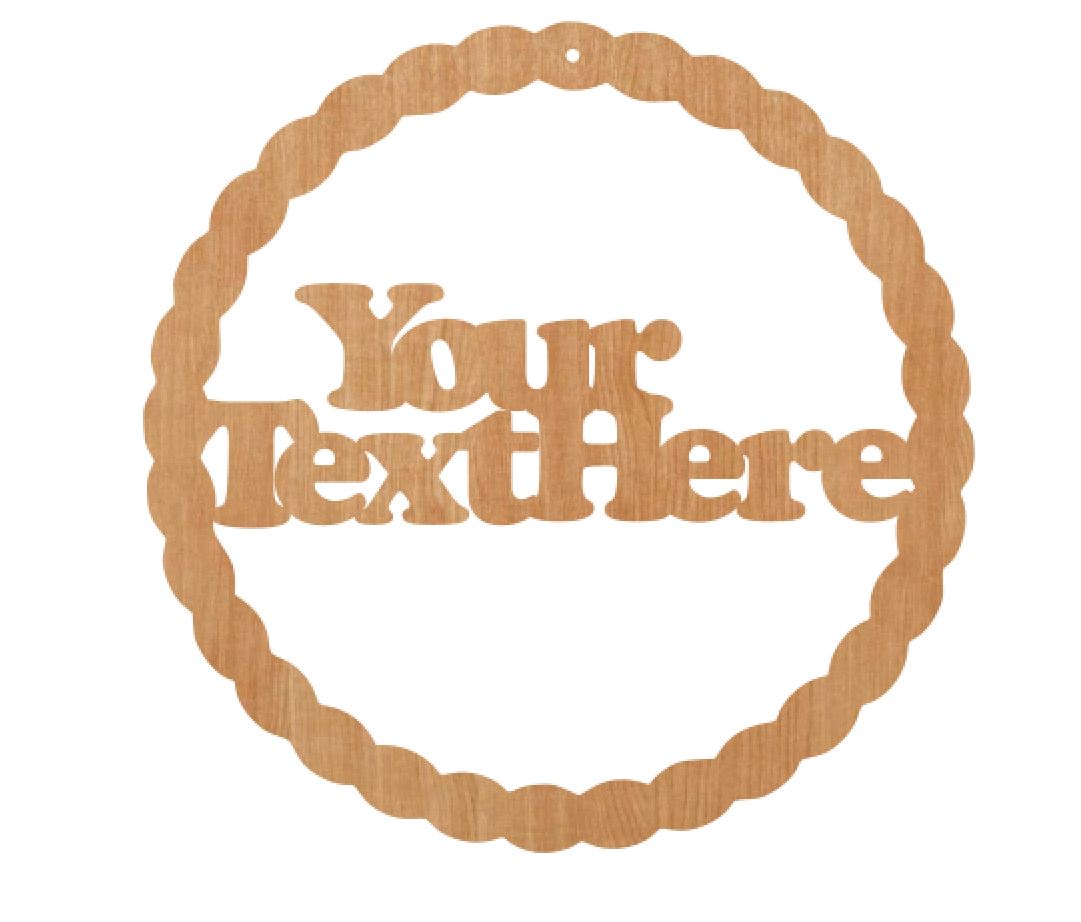 Custom Rim Circle- Unfinished Wood