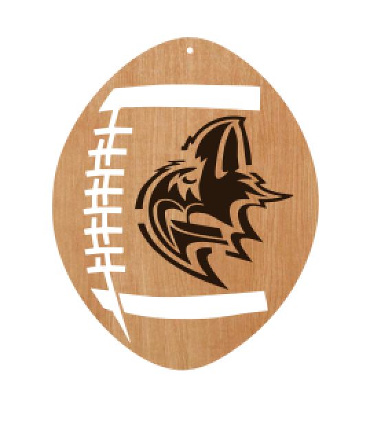 Football Team Shape Engraved