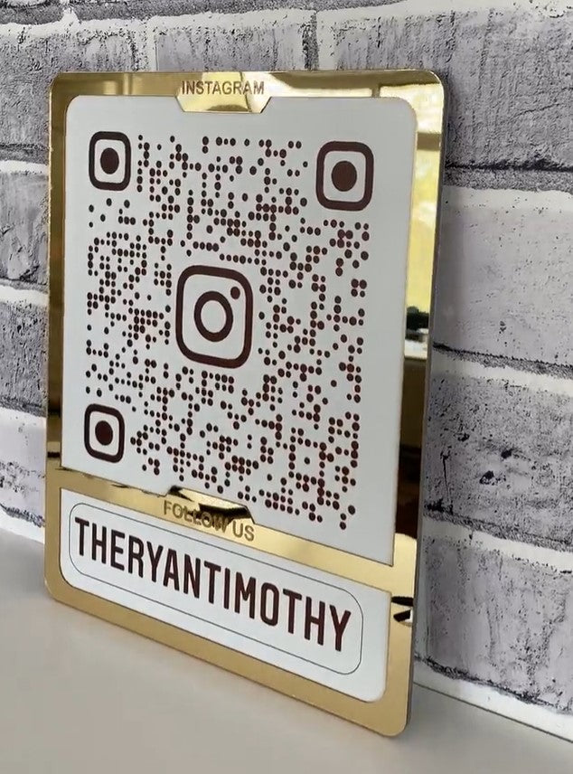 Extra Large Multi QR Customizable Social/Payment Sign!