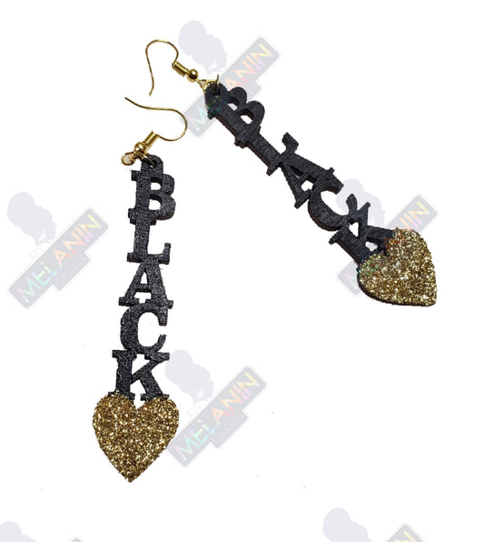 Black Heart Earrings- BULK BUY 3 PAIRS!