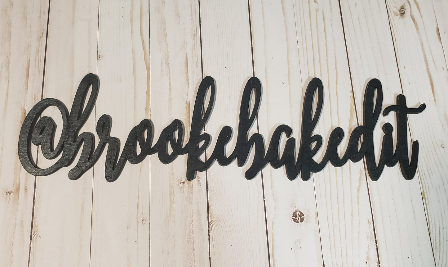 IG/FB Social Media Handle Photo Prop Sign
