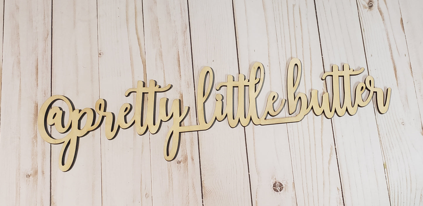 IG/FB Social Media Handle Photo Prop Sign