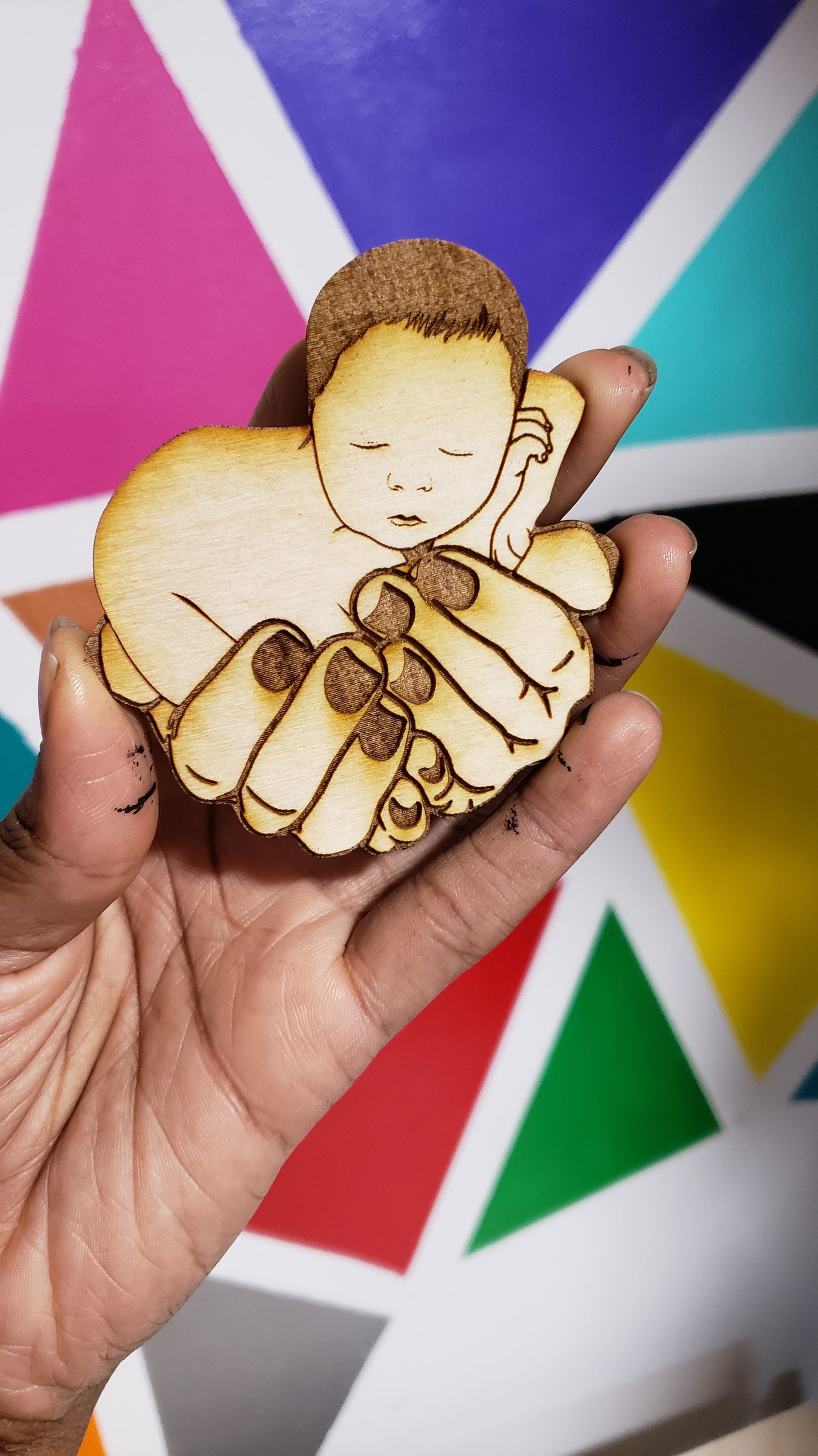 Custom ENGRAVED Dye Cut Wood Shape Cutout