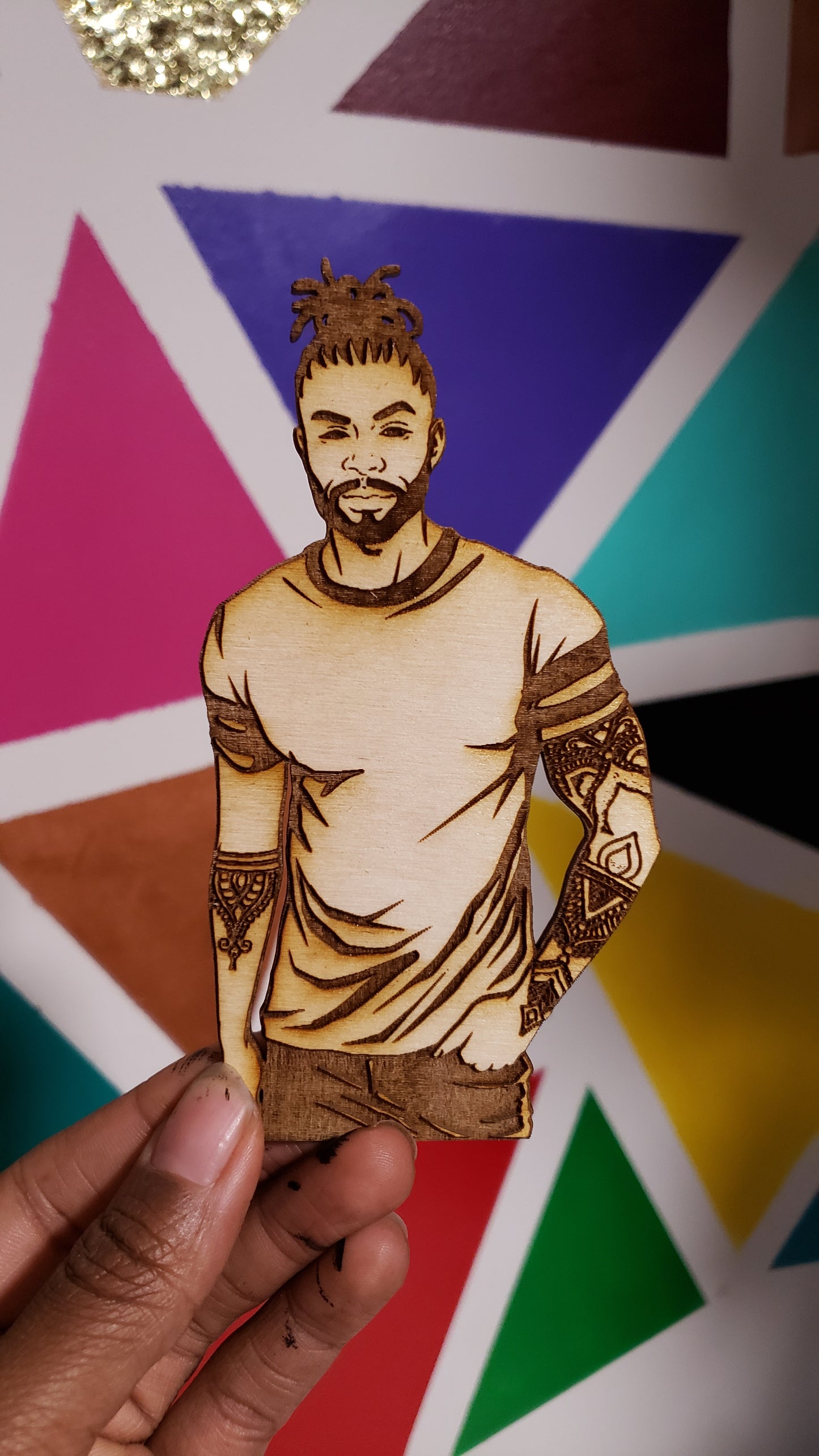 Custom ENGRAVED Dye Cut Wood Shape Cutout