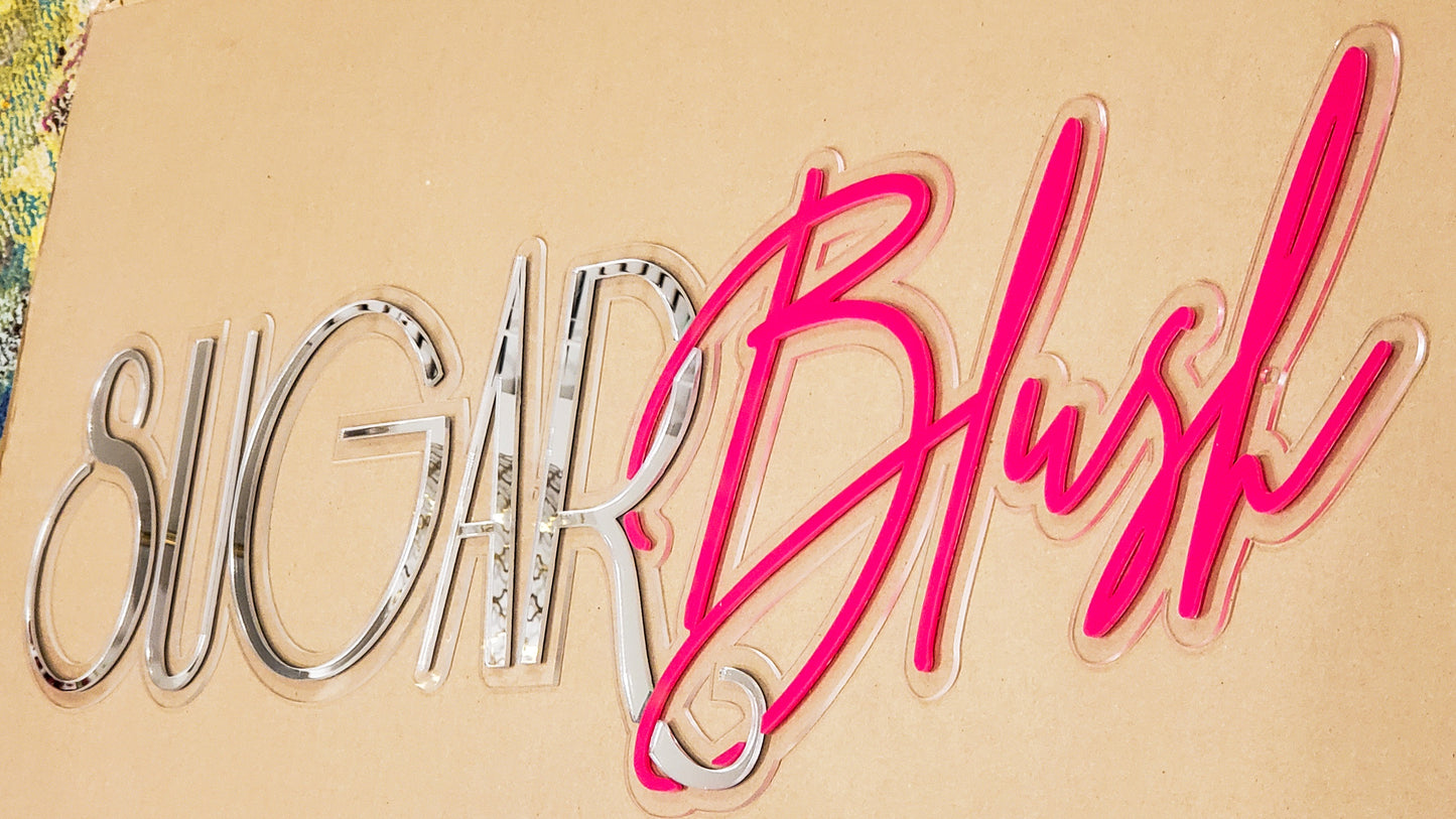 CUSTOM Acrylic Name/Text/Logo Wall Signs