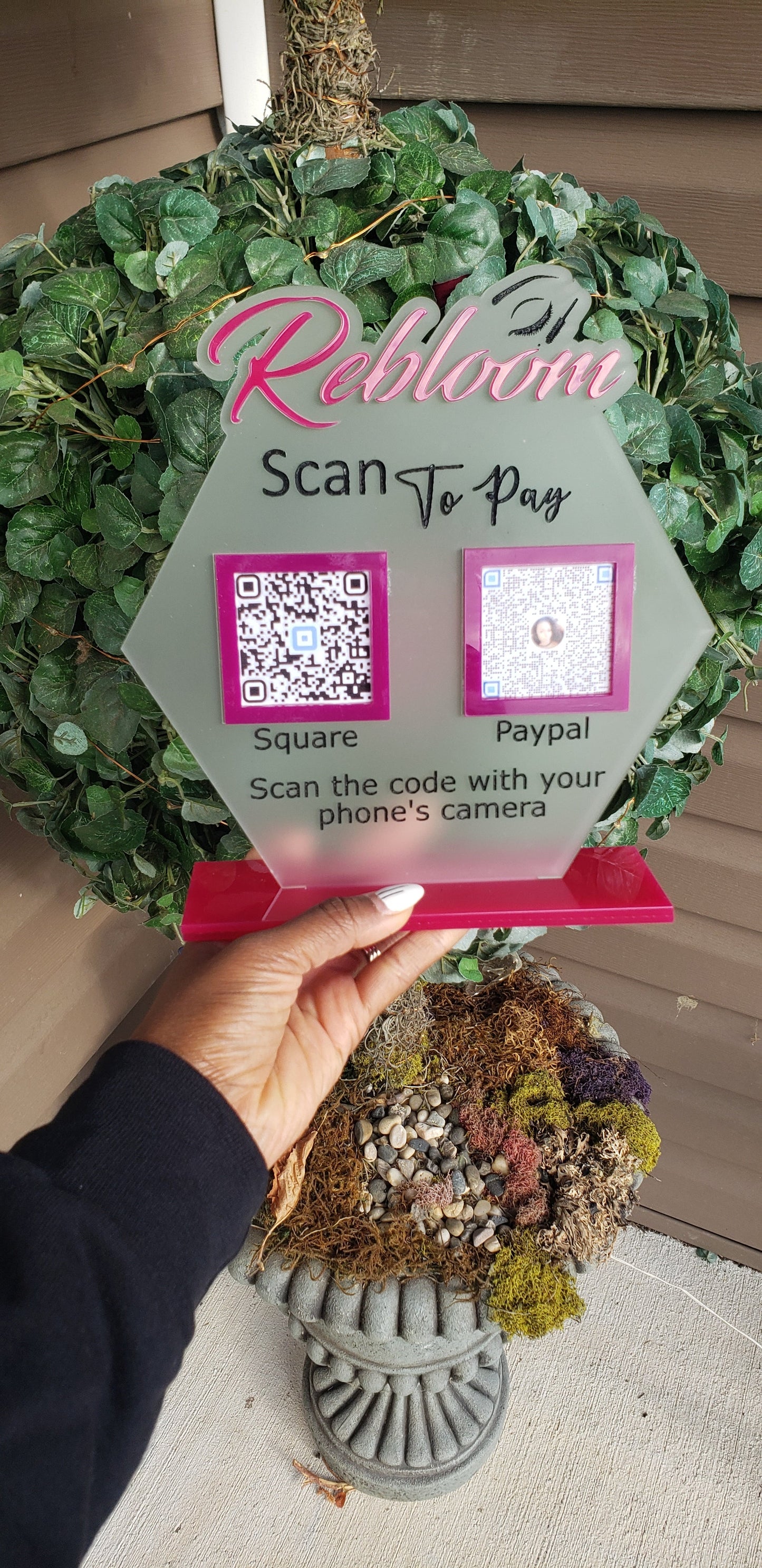 COMPLETELY Customize My Icon/QR Acrylic Social/Payment Sign!