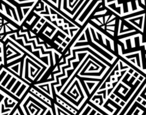 Black & White Africa Aztec- Printed Pattern Designs (Sets)