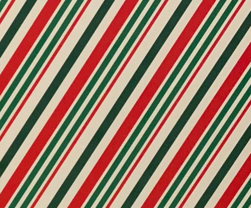 Candy Cane Stripes (Red, Green & White)- Printed Pattern Designs (Sets)