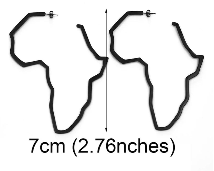 Africa Outline Earrings- (4 Color Options)- BULK BUY 45 PAIRS!