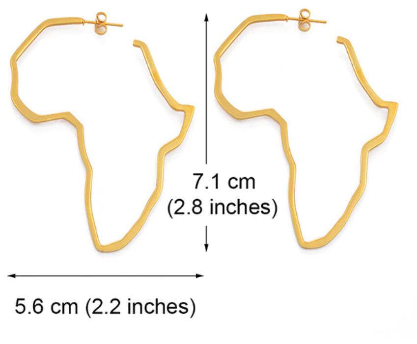 Africa Outline Earrings- (4 Color Options)- BULK BUY 45 PAIRS!