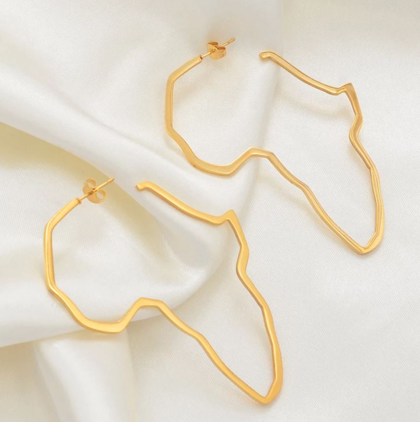 Africa Outline Earrings- (4 Color Options)- BULK BUY 45 PAIRS!
