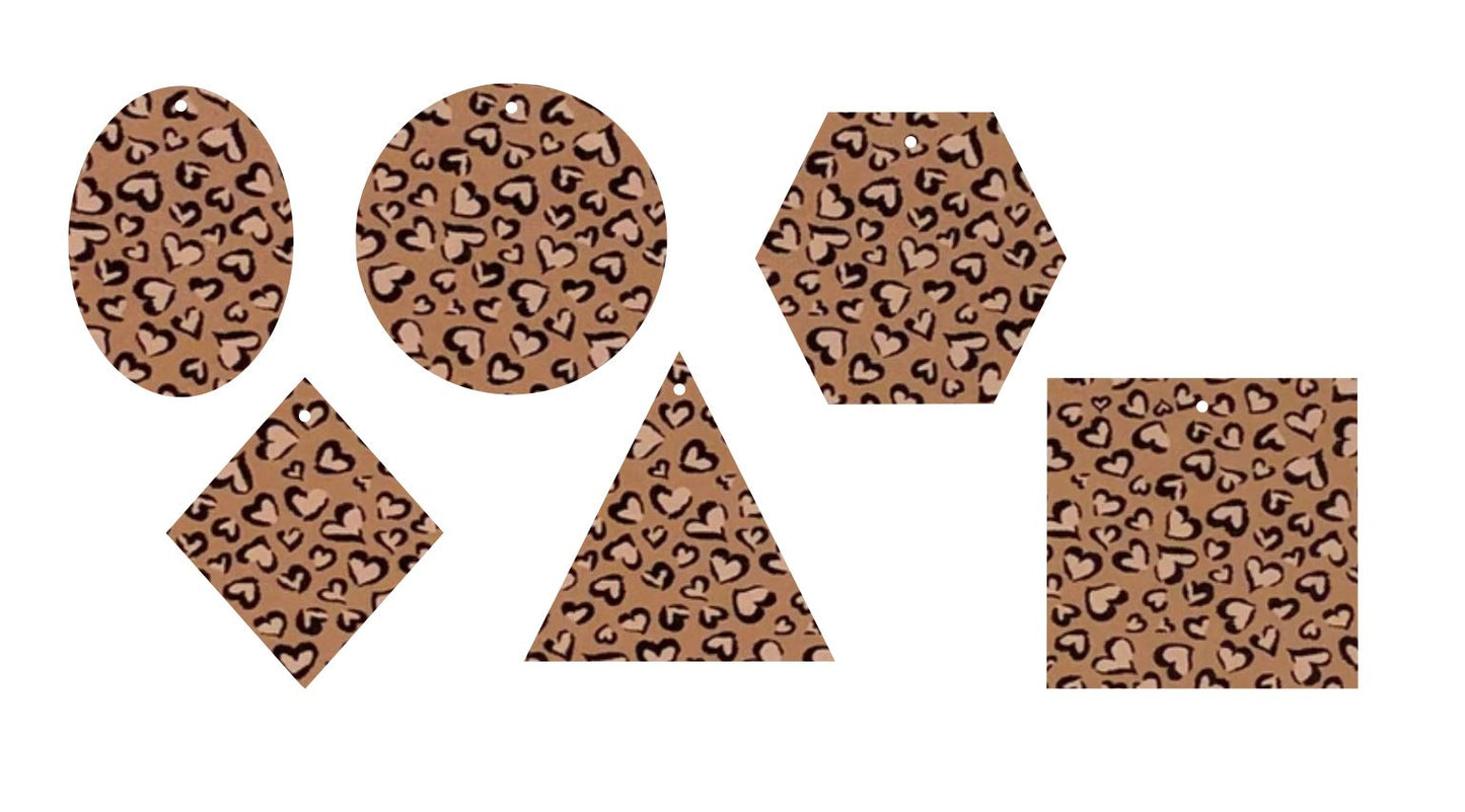 Leopard Hearts- Printed Pattern Designs (Sets)