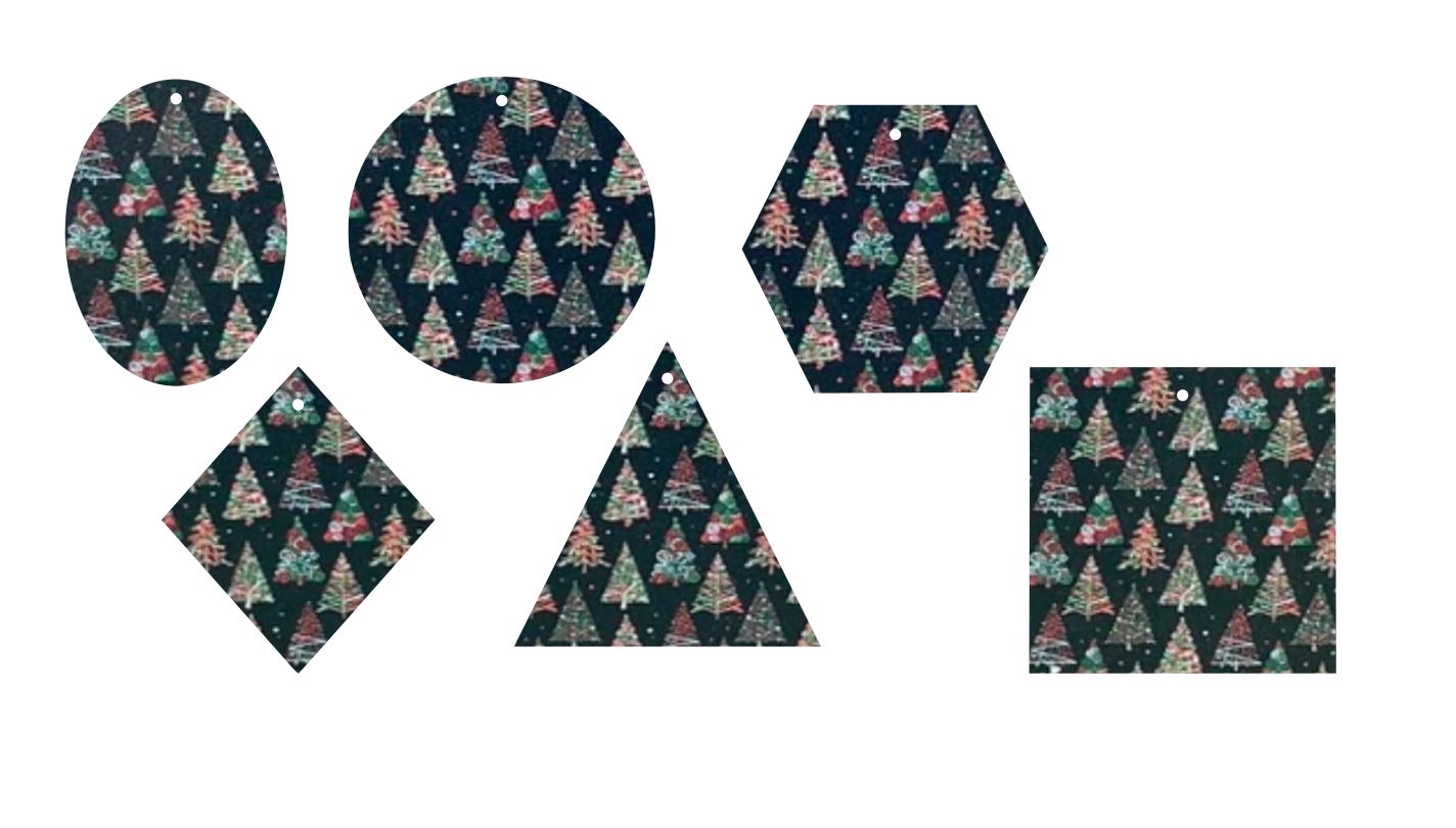 Mini Christmas Trees- Printed Pattern Designs (Sets)