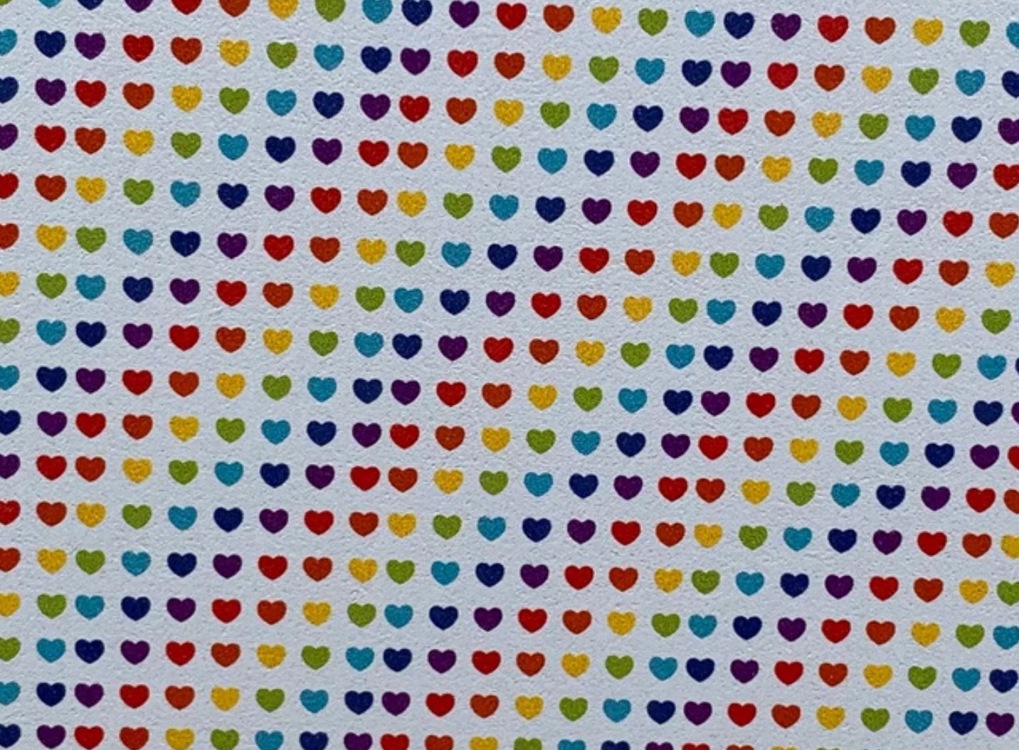 Mini Rainbow Hearts- Printed Pattern Designs (Sets)