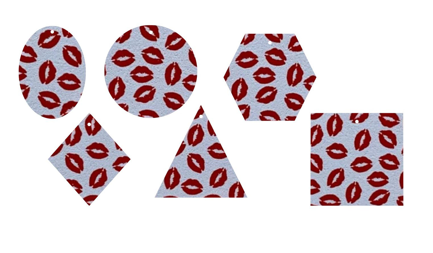 Mini Red Lips- Printed Pattern Designs (Sets)