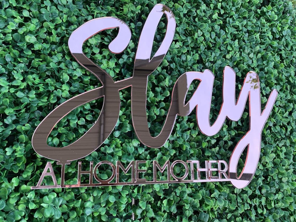 1 Layer Mirror Acrylic Logo or Word Signs