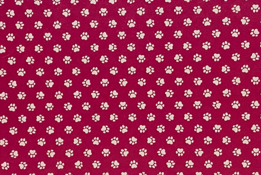 Pink & White Pawprint- Printed Pattern Designs (Sets)