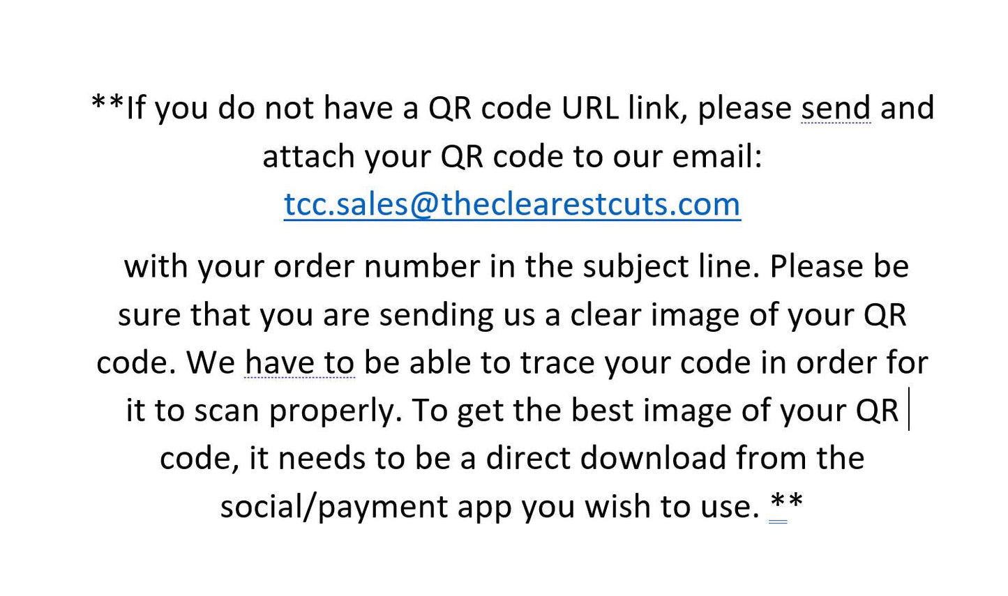 Triple QR Code Acrylic Social/Payment Sign