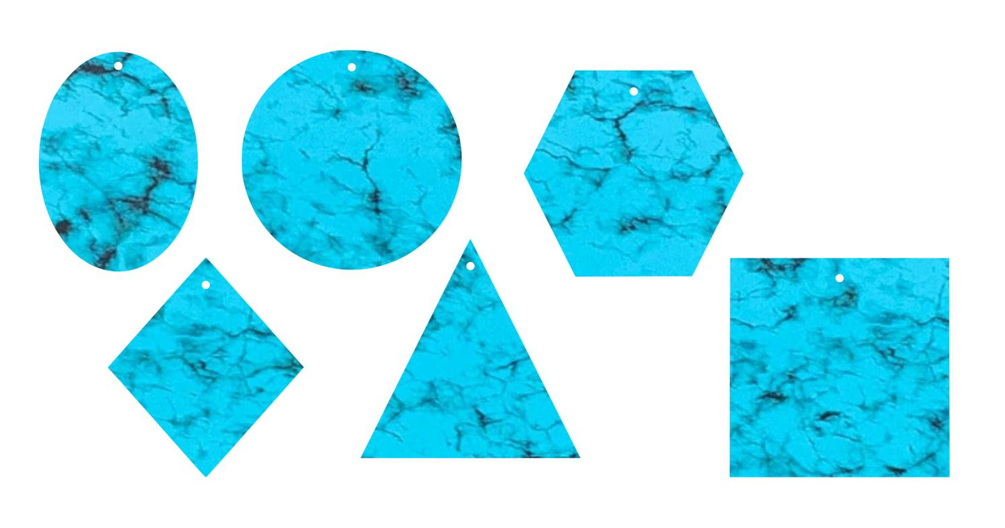 Turquoise Marble- Printed Pattern Designs (Sets)