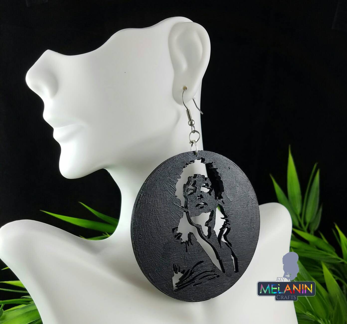 Beat It! (Michael Jackson)- Wooden Earrings BULK BUY  7 PAIRS!