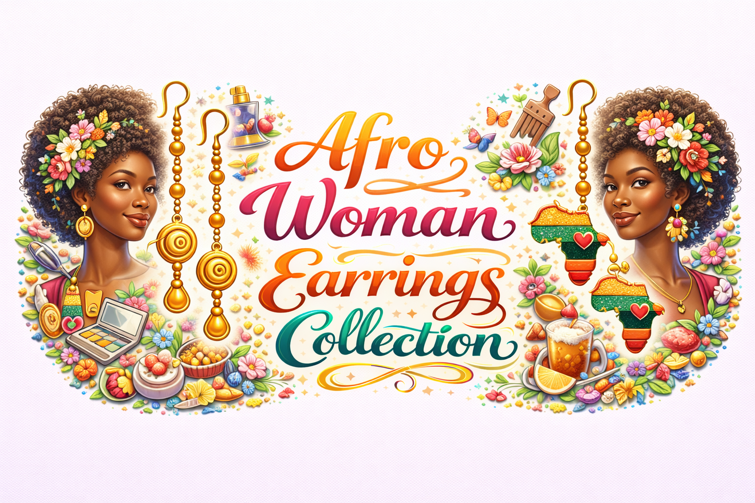 Afro Women Earring Collection
