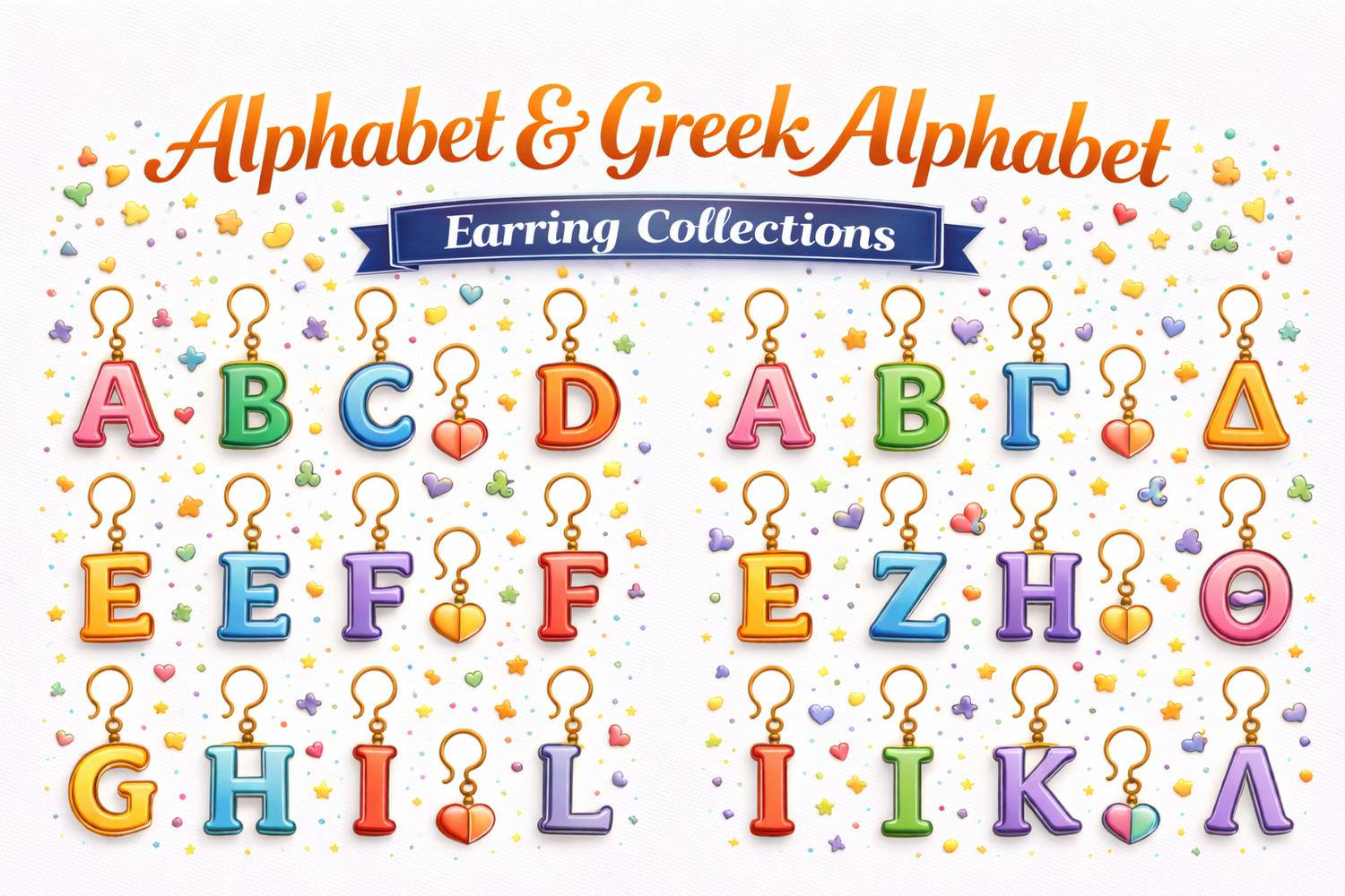 Alphabet and Greek Letters Collection
