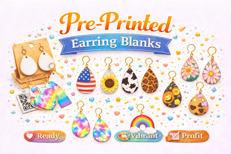 Pre-Printed Earring Blanks