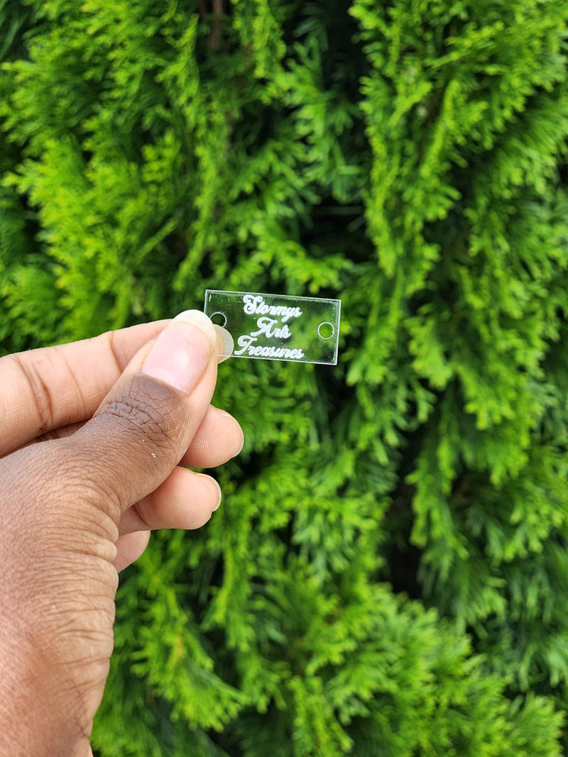 Mini Transparent Acrylic Tags/Charms