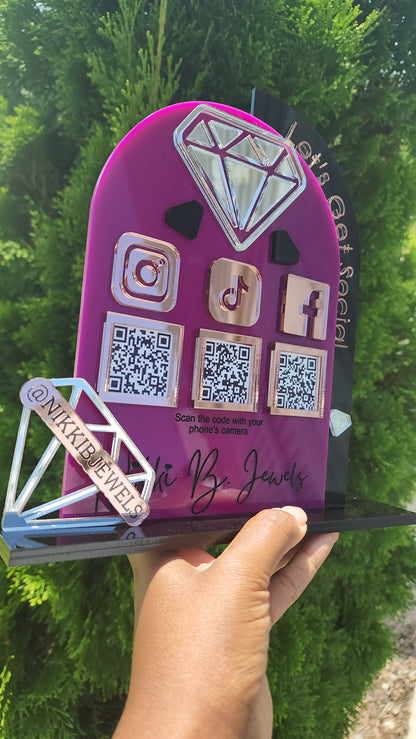 COMPLETELY Customize My Icon/QR Acrylic Social/Payment Sign!