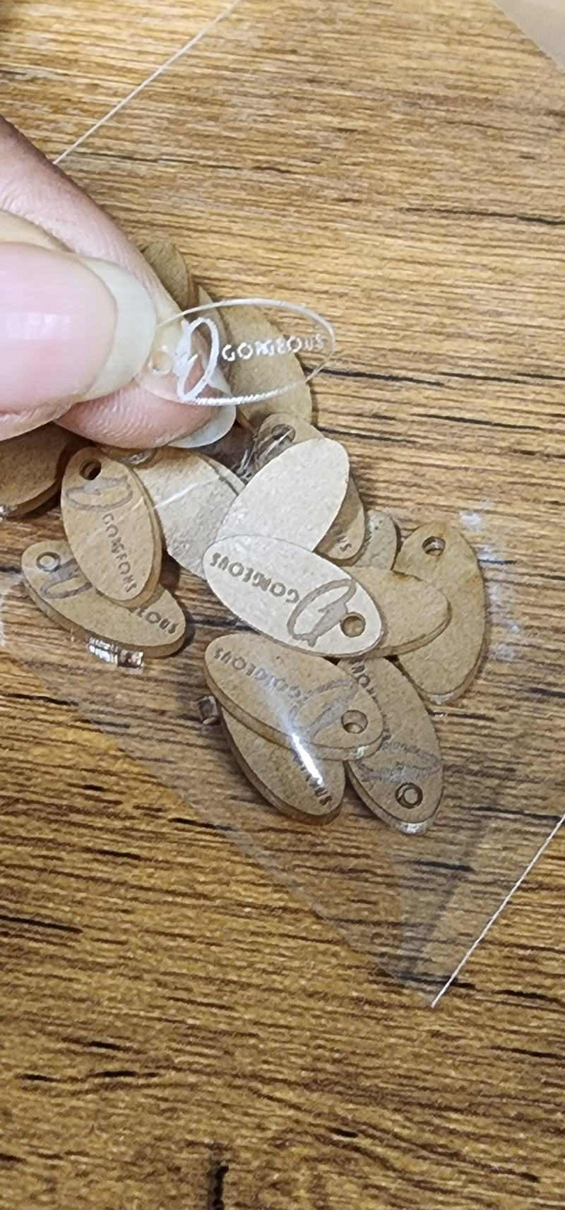 Mini Transparent Acrylic Tags/Charms