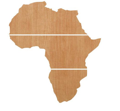 Africa Sectioned w/o Hanging Holes (1, 3 & 5)