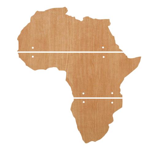 Africa Sectioned with Hanging Holes