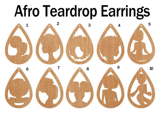 Afro Woman Teardrops (1, 3 & 5)