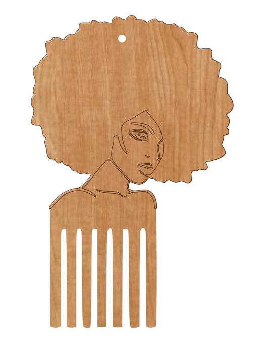 Afropic Woman- Outlined