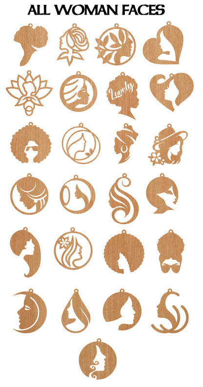 All Woman Faces (1, 3 & 5)