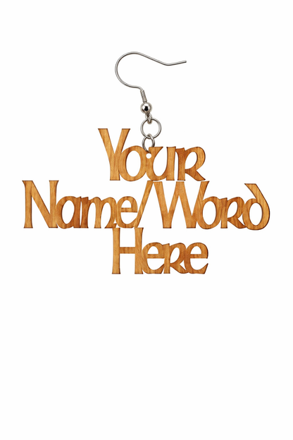 Custom Name/Word ONLY- Unfinished Wood
