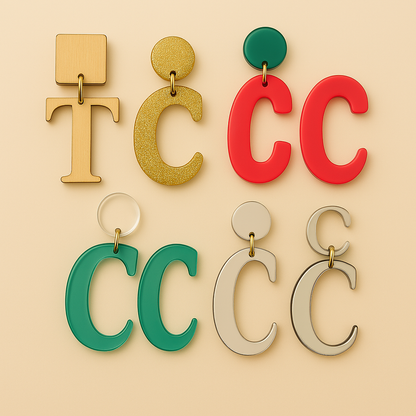Custom Solid (No detailing) Earring Shapes