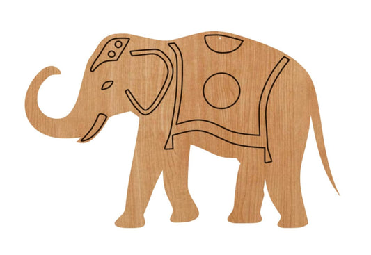 Decorated Elephant (outline)