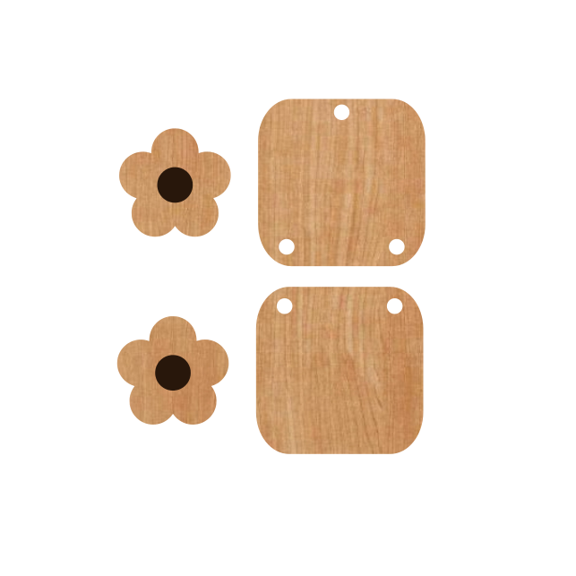 Duo Flower Clip Drop (1, 3 & 5)