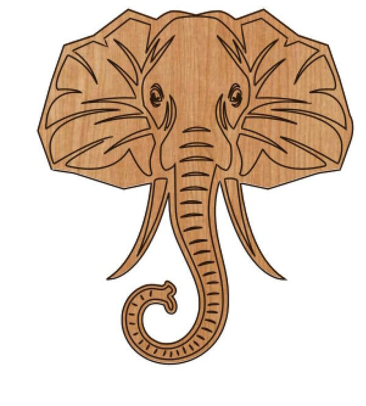 Elephant Head Designed (outlined)
