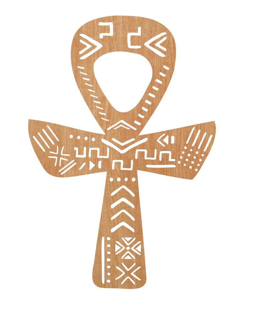 Mud cloth Ankh