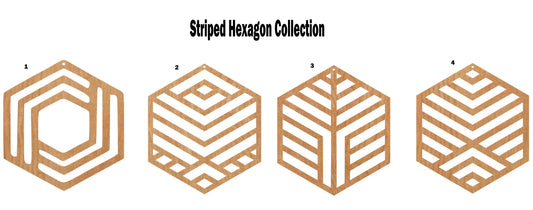 Striped Hexagon Collection