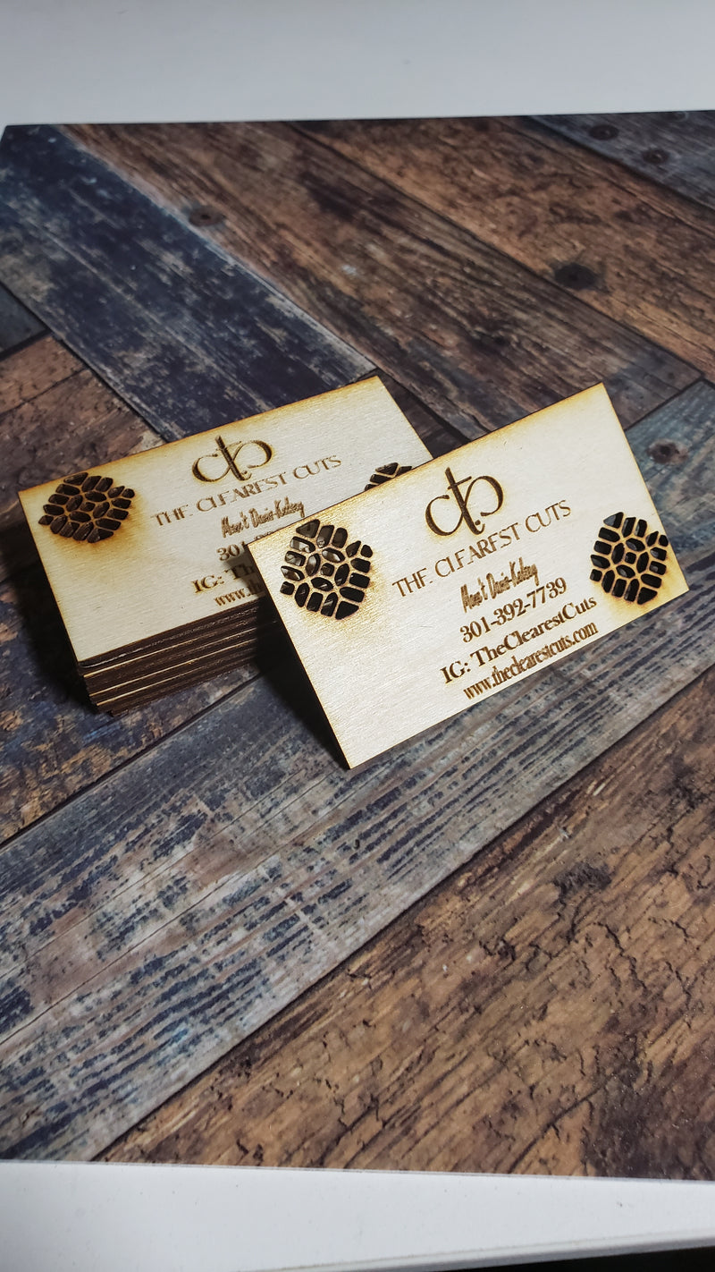 Custom Wooden Business Cards