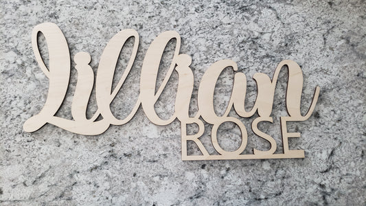 1 Layer Unfinished Wood Cutout Sign
