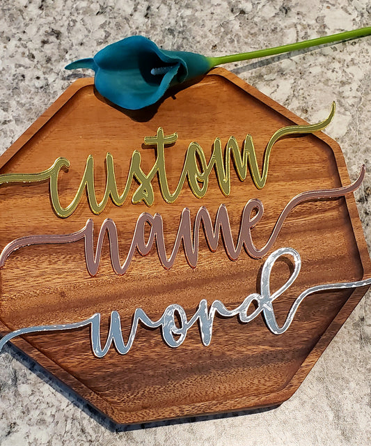 Acrylic Name/Word Place Cards