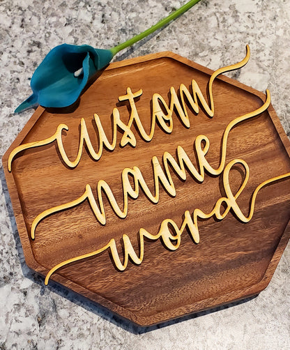 Wood Name/Word Place Cards