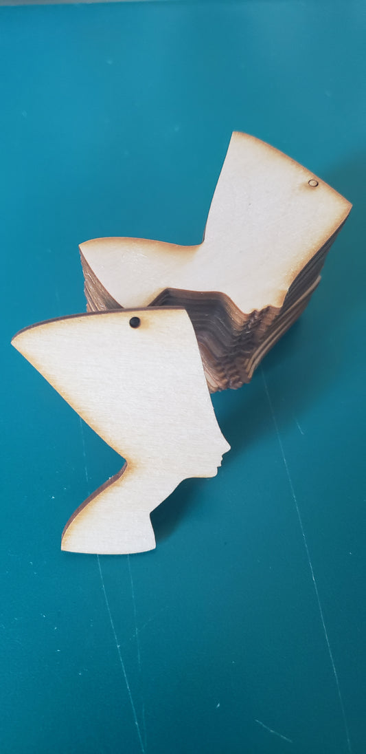 Nefertiti w/ hole- Cut Out Shapes- BULK BUY 3 PAIRS!